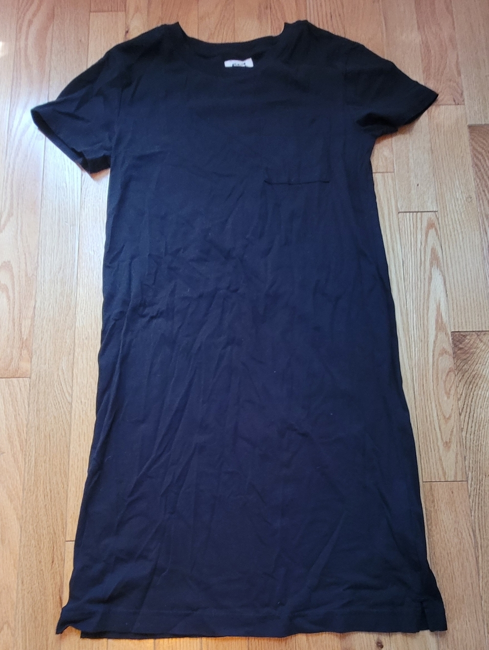 Pact Organic Cotton Pocket Tee Dress-black-xs